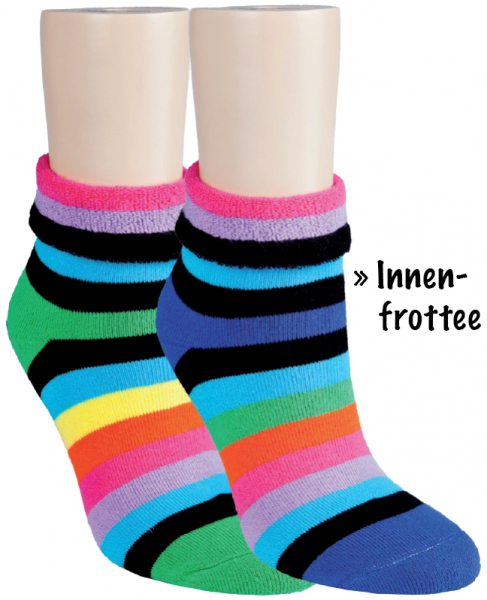 RS. Harmony Socken Soft Streifen | Blau-Grün
